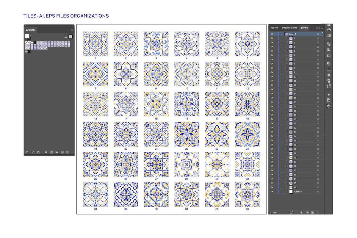 Mediterranean Style Tiles and Motifs, a Pattern Graphic by Vodoleyka (Photo 11 of 16)