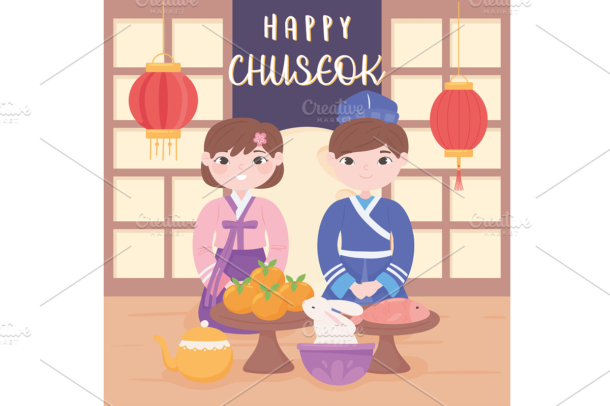 happy chuseok celebration, a Person Illustration by studiogstock