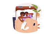 Lifestyle of happy black people set, a Person Illustration by Good Studio (Thumbnail 4 of 9)