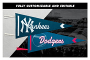 Screen-Printed Felt Pennant Creator, a Product Mockup by Chris Weibring (Thumbnail 3 of 13)