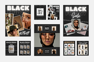 Black Friday Instagram Posts, a Templates & Theme by Uyava Space