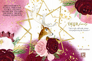 Autumn Watercolor Flowers. Deer, an Animal Illustration by LABFcreations (Thumbnail 5 of 12)