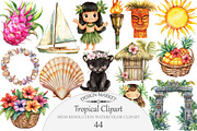 Tropical Clipart Bundle, an Illustration by Design Market (Thumbnail 1 of 5)