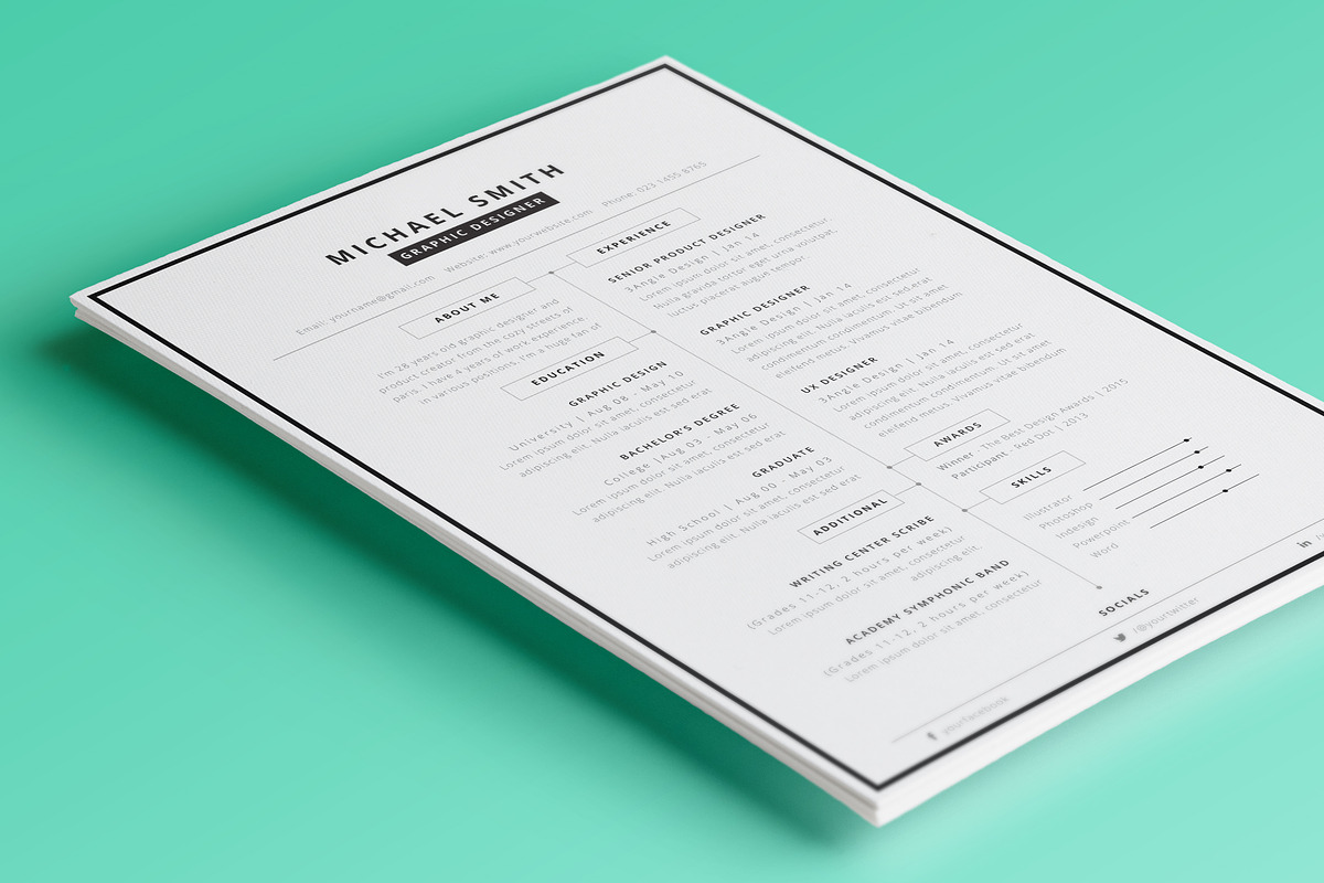 Resume / CV - Spine, a Resume Template by 3Angle (Photo 5 of 5)