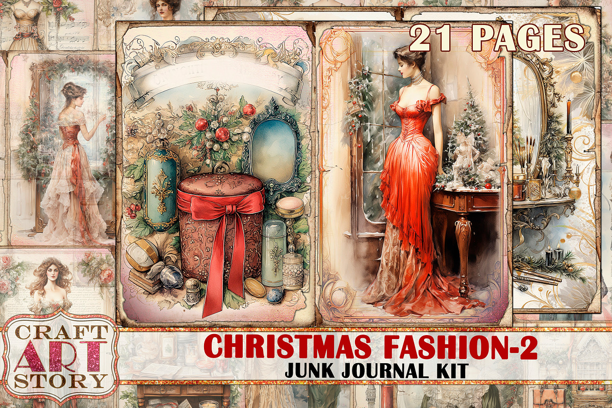 Christmas Fashion-2, a Person Illustration by CraftArtStory (Photo 1 of 7)