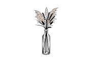Pampas Grass Bottle Vase Bundle, an Illustration by Gaye Art (Thumbnail 12 of 31)
