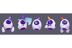 Chatbot AI character set, a Technology Illustration by art PVP - market
