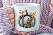 Watercolor Autumn Flower Pumpkin PNG, an Illustration by Pixels.Craft (Thumbnail 4 of 7)
