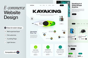KAYAK E-commerce Landing Page, a Websites & App Template by sajon.co
