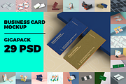 Business Card MockUp GigaPack, a Print Template by coloformia (Thumbnail 1 of 30)