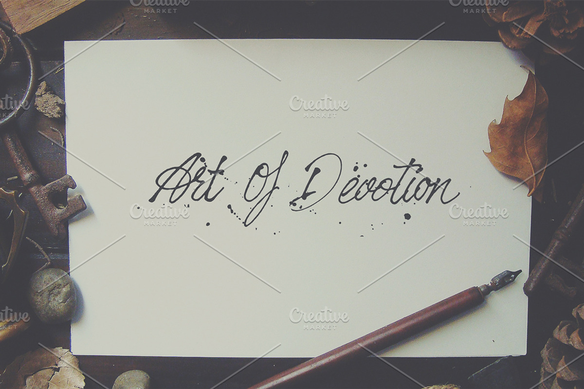 26 Vector Hand Lettering Stamps, an Object Graphic by Will Paterson Design Co. (Photo 2 of 5)