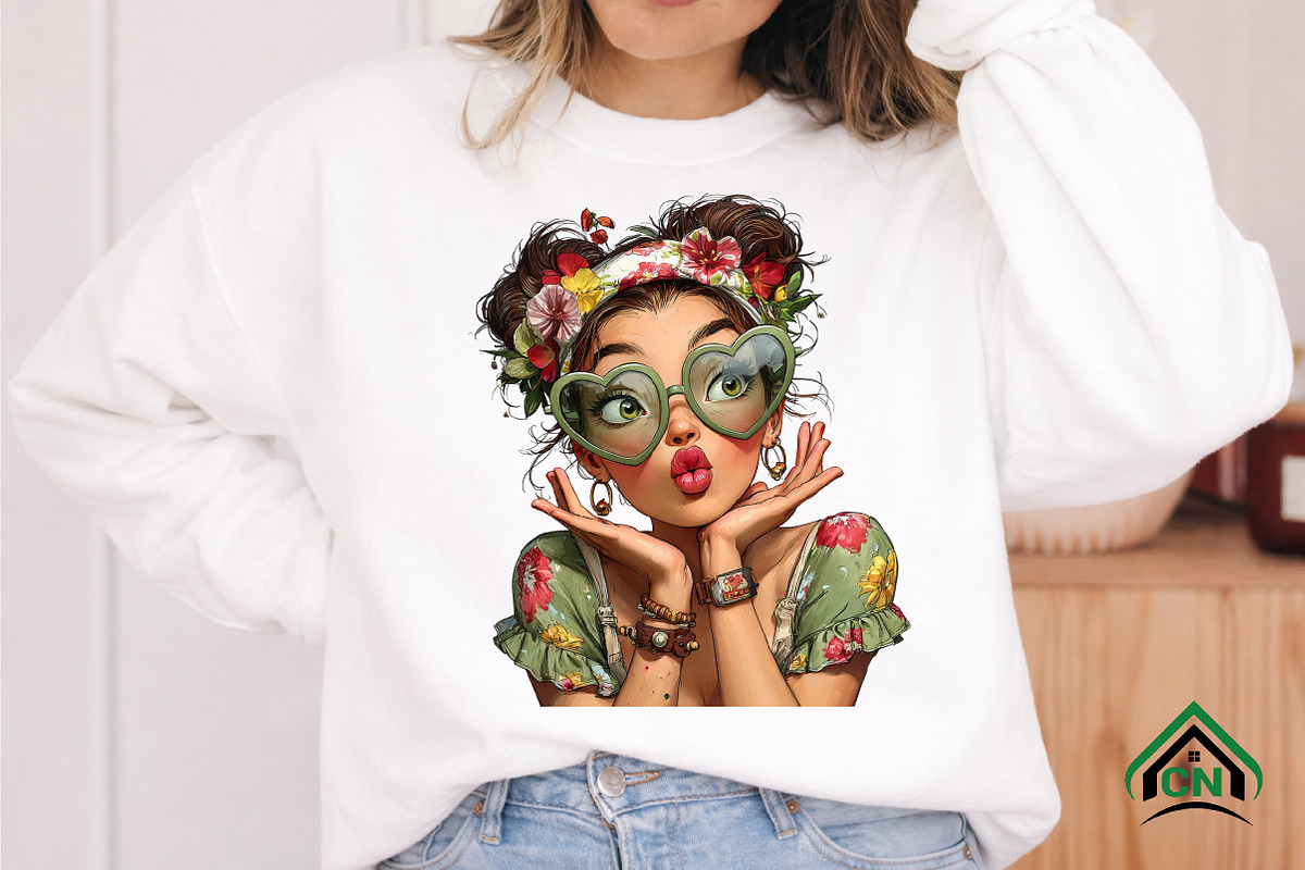 Whimsical Summer Girl Clipart, an Illustration by Craft Nest (Photo 7 of 12)