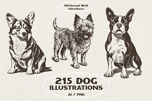 215 Dog Illustrations