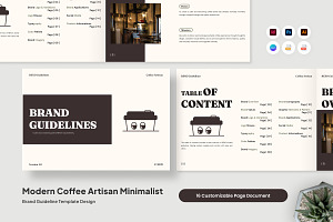 Minimalist Coffee Brand Identity Gui, a Branding & Logo Template by trabaskriya