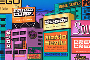 CITYPOP - Japanese 90s Retro Fonts, a Script Font by Konstantine Studio (Thumbnail 1 of 17)