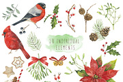 Christmas Florals&Birds, an Illustration by PS_patterns (Thumbnail 2 of 5)