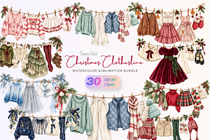 Girl Christmas Clothesline Bundle
