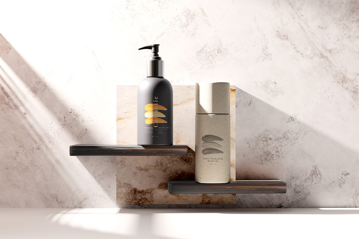 Dark Plastic Cosmetic Mockup Bundle, a Cups & Container Mockup by pmvch (Photo 51 of 111)