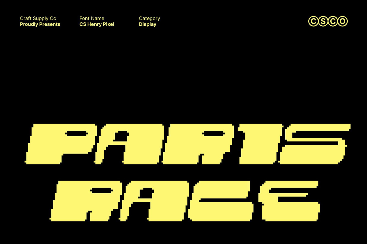 CS Henry Pixel, a Sans Serif Font by Craft Supply Co. (Photo 6 of 8)