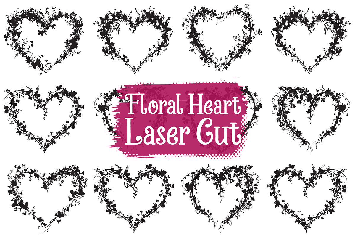 Nature Inspired Heart SVG Collection, an Illustration by BIPLOB EXPERT
