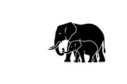 elephant family silhouette design, an Illustration by Amazin_art (Thumbnail 28 of 51)