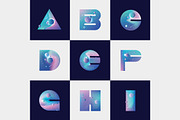Colorful Space-vector typography, a Symbol Font by Polar Vectors (Thumbnail 9 of 18)