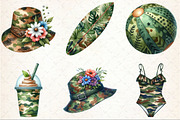 Camouflage Summer Elements Clipart, an Illustration by Rose Art (Thumbnail 2 of 8)