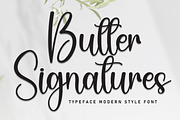 Butter Signatures | Script Font, a Handwritten Font by Scratchones (Thumbnail 1 of 8)