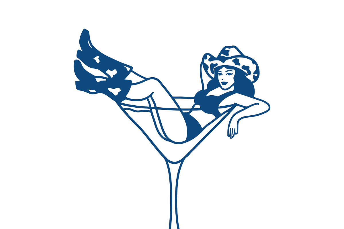 Cowgirl Cocktail Diva Graphic, a Person Illustration by CarWrap design (Photo 2 of 3)