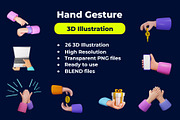 Hand gesture 3d illustration, a 3D by Kurniawan98 (Thumbnail 1 of 7)