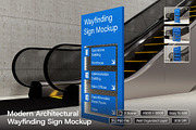 Architectural Wayfinding Sign Mockup, an Advertising Mockup by herutage (Thumbnail 1 of 4)