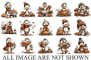 Whimsical Fall Duckling Clipart PNG, a Seasonal Illustration by Canvas Craft (Thumbnail 4 of 10)