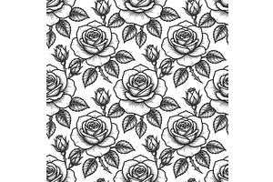 Seamless Rose Pattern Floral Vintage