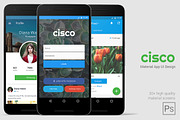 Material App UI - Cisco, an UI Kit Template by Danfe Designs (Thumbnail 1 of 3)