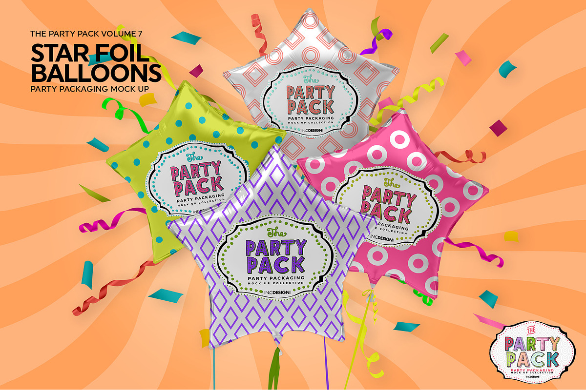 Vol.7 Party Packaging Mockups, a Packaging Mockup by INCDesign (Photo 2 of 18)