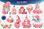 Sea journey. Summer watercolor set, an Object Illustration by VerAna (Thumbnail 2 of 19)