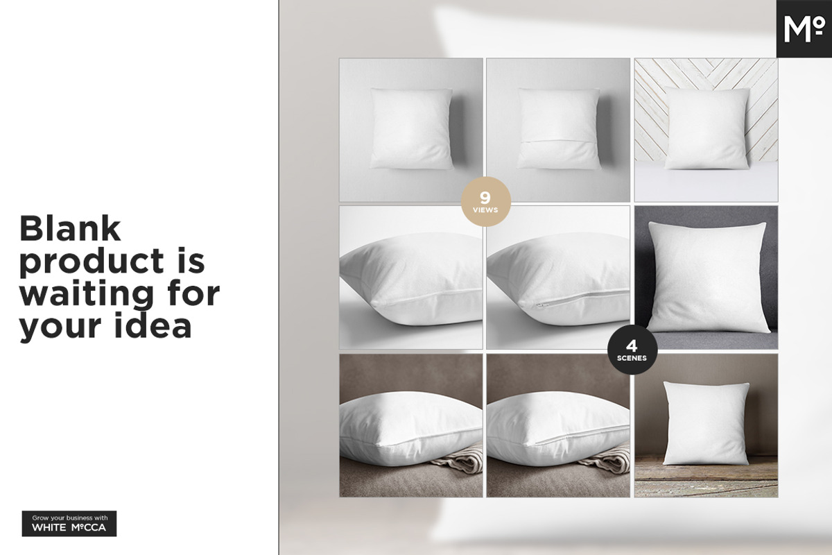 The Pillow Cover Mock-ups Set, a Household Mockup by Mocca Mockups Store (Photo 3 of 14)