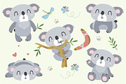Cartoon koala set, an Animal Illustration by SunnyWS (Thumbnail 2 of 8)