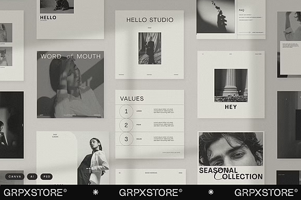WILLOW - Social Media Templates, a Social Media Template by GRPXSTORE