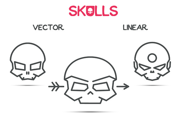 Vector Linear Skulls.