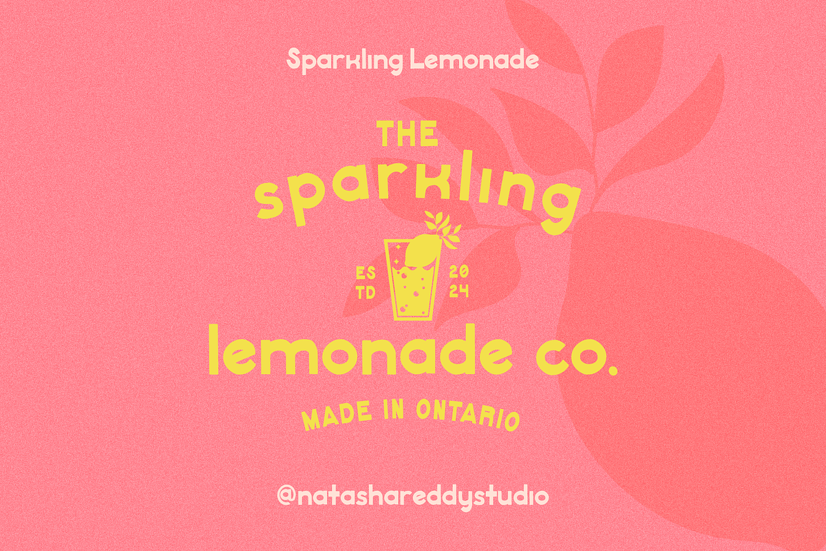 SPARKLING LEMONADE by Natasha Reddy, a Sans Serif Font by Natasha Reddy Studio (Photo 7 of 7)