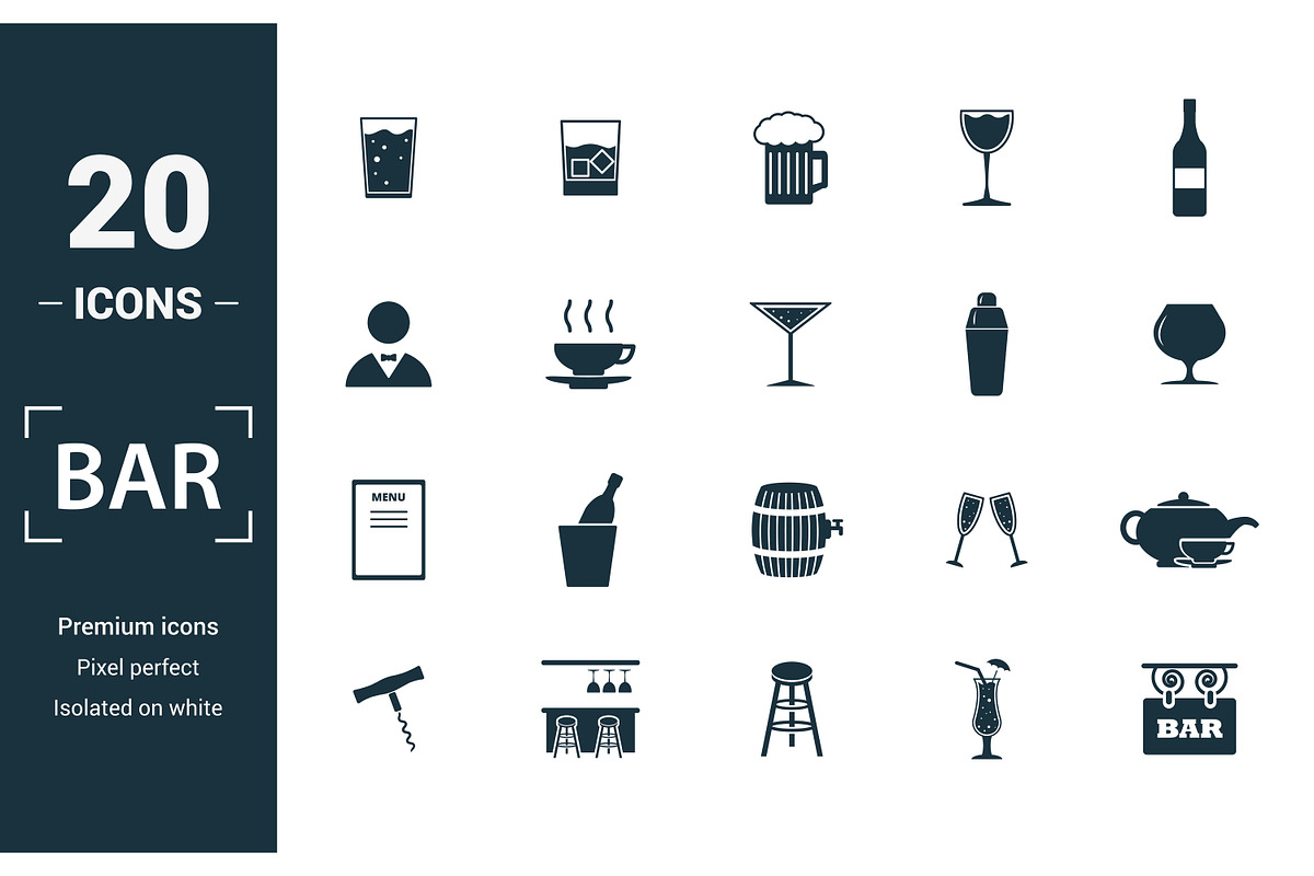 Bar Filled Icon Set, an Object Graphic by Aimagenarium@gmail.com (Photo 1 of 3)