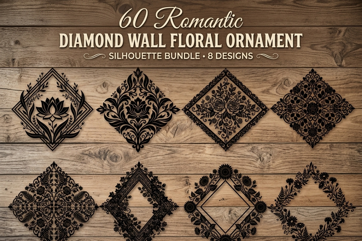 60 Romantic Diamond Wall Floral, a Decorative Illustration by Amazin_art (Photo 1 of 45)