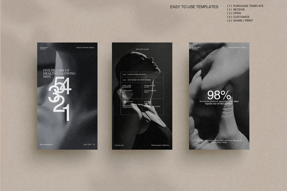 Aesthetic Skincare Canva Stories preview 4