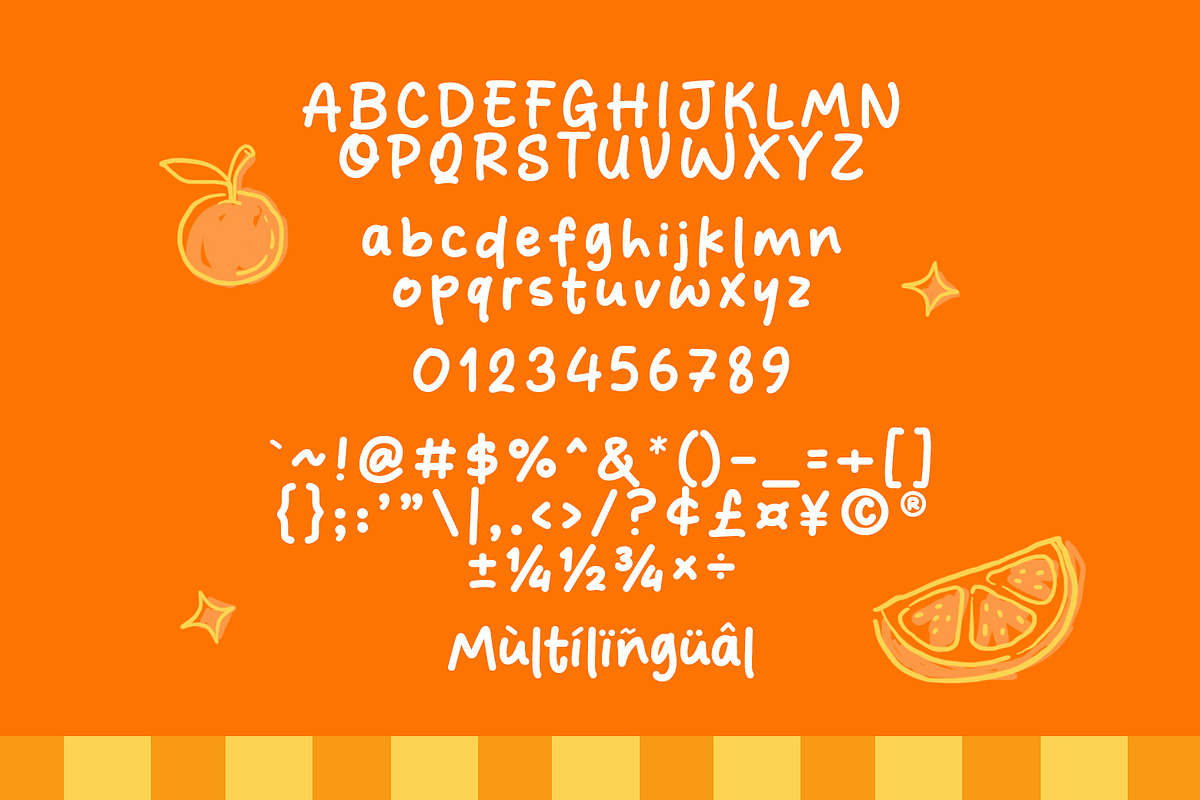 Orange Squishy - A Fun & Cozy Font, a Handwritten Font by khurasan (Photo 6 of 6)