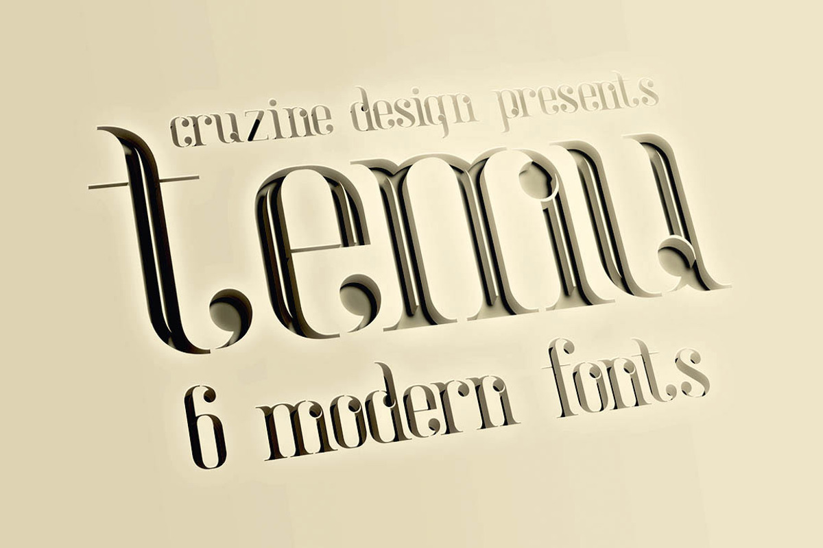 temu - Modern Font preview 5