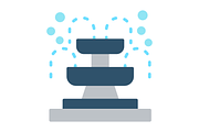 Fountain Flat Icon, a Duotone Icon by Pexelpy (Thumbnail 2 of 2)