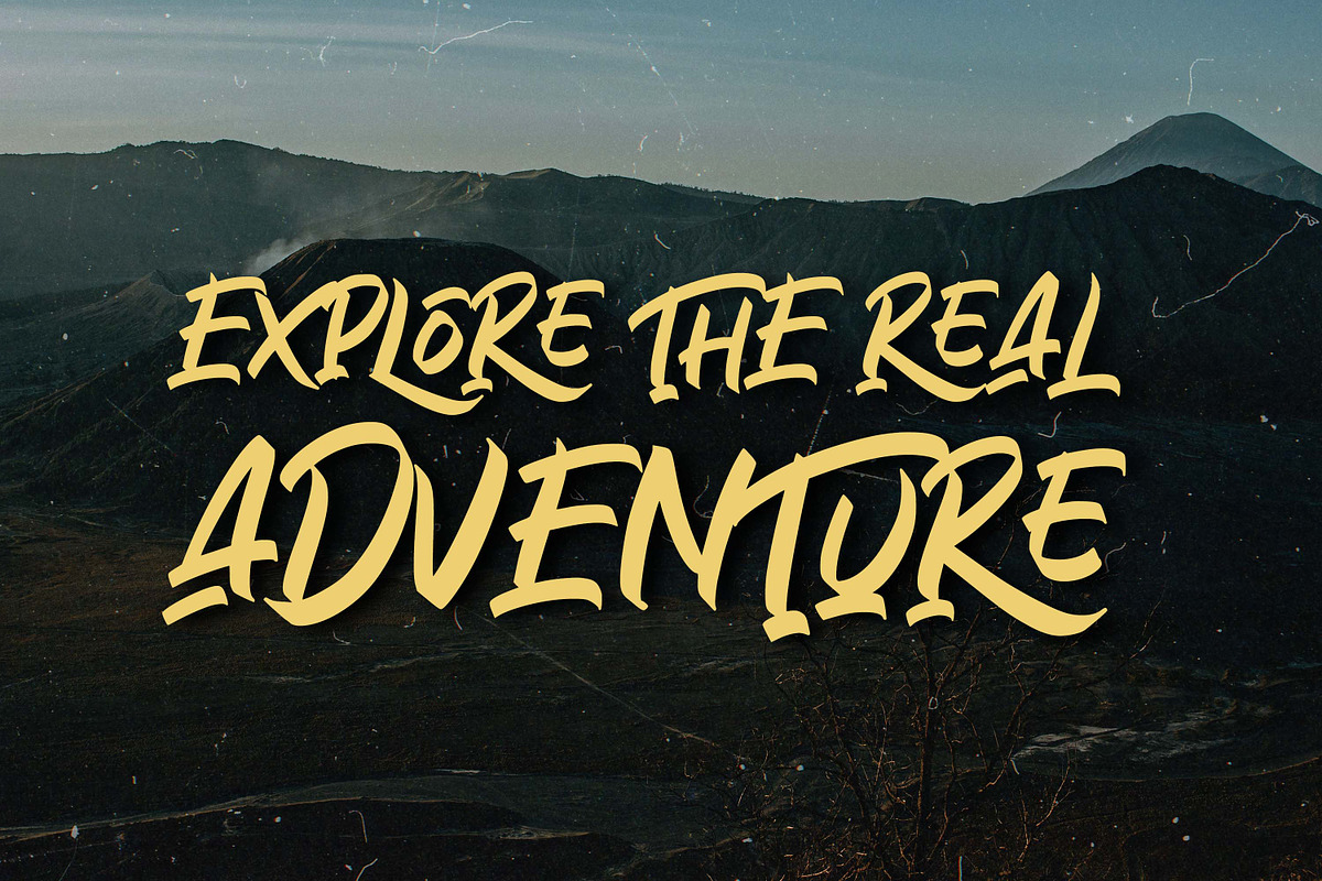 Rollinkland - Authentic Brush Font, a Font by Almarkhatype (Photo 9 of 10)