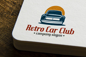 Retro Car Club Logo Template, a Branding & Logo Template by mesuka