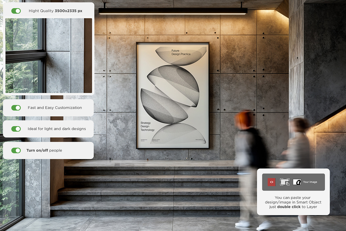 Underground Wall Poster Mockups, an Advertising Mockup by Dikarte.Store (Photo 2 of 8)